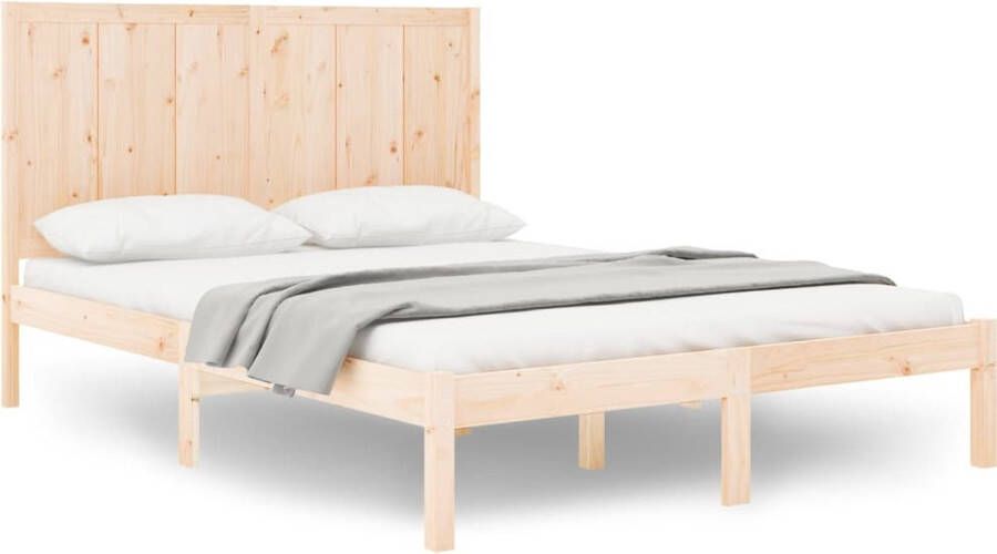 vidaXL -Bedframe-massief-grenenhout-140x200-cm