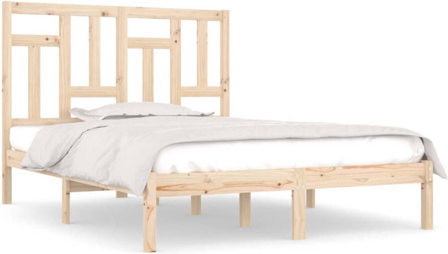 vidaXL -Bedframe-massief-grenenhout-160x200-cm