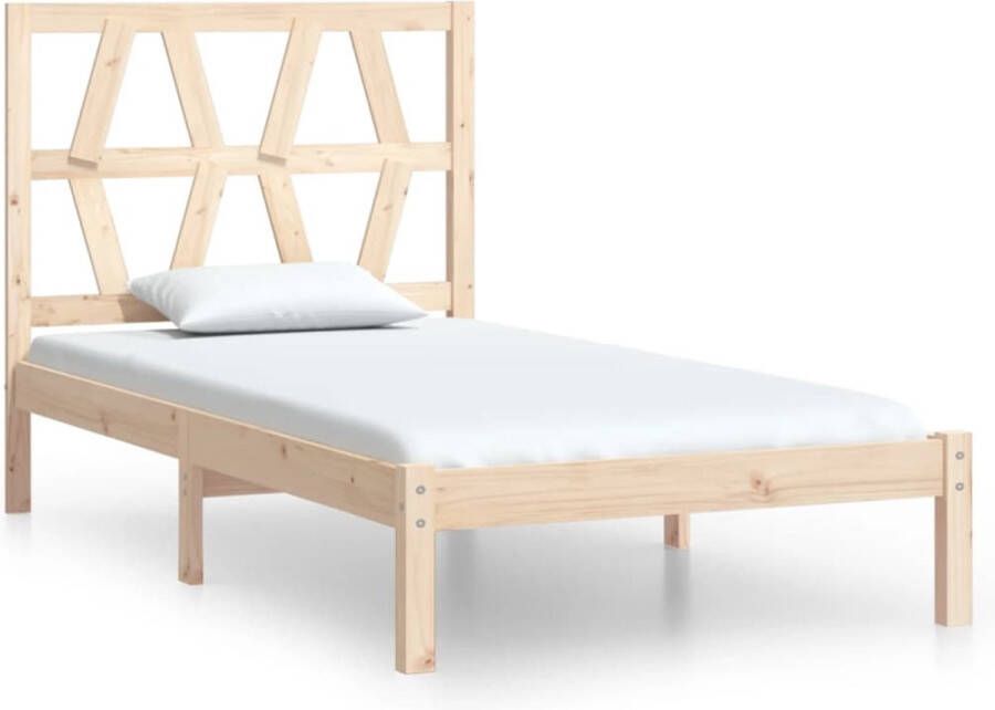 vidaXL -Bedframe-massief-grenenhout-90x200-cm