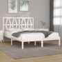 VidaXL Bedframe massief grenenhout wit 150x200 cm 5FT King Size - Thumbnail 2