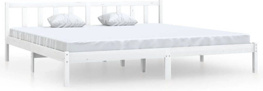 VidaXL -Bedframe-massief-grenenhout-wit-180x200-cm-6FT-Super-King