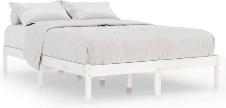 VidaXL -Bedframe-massief-grenenhout-wit-200x200-cm