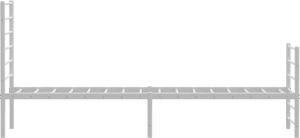 VidaXL Bedframe met hoofd- en voeteneinde metaal wit 100x190 cm