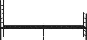 VidaXL Bedframe met hoofd- en voeteneinde metaal zwart 90x190 cm