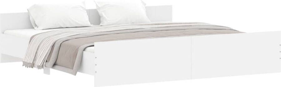 VidaXL -Bedframe-met-hoofd--en-voeteneinde-wit-180x200-cm
