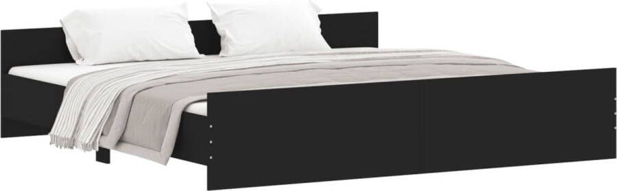 VidaXL -Bedframe-met-hoofd--en-voeteneinde-zwart-180x200-cm