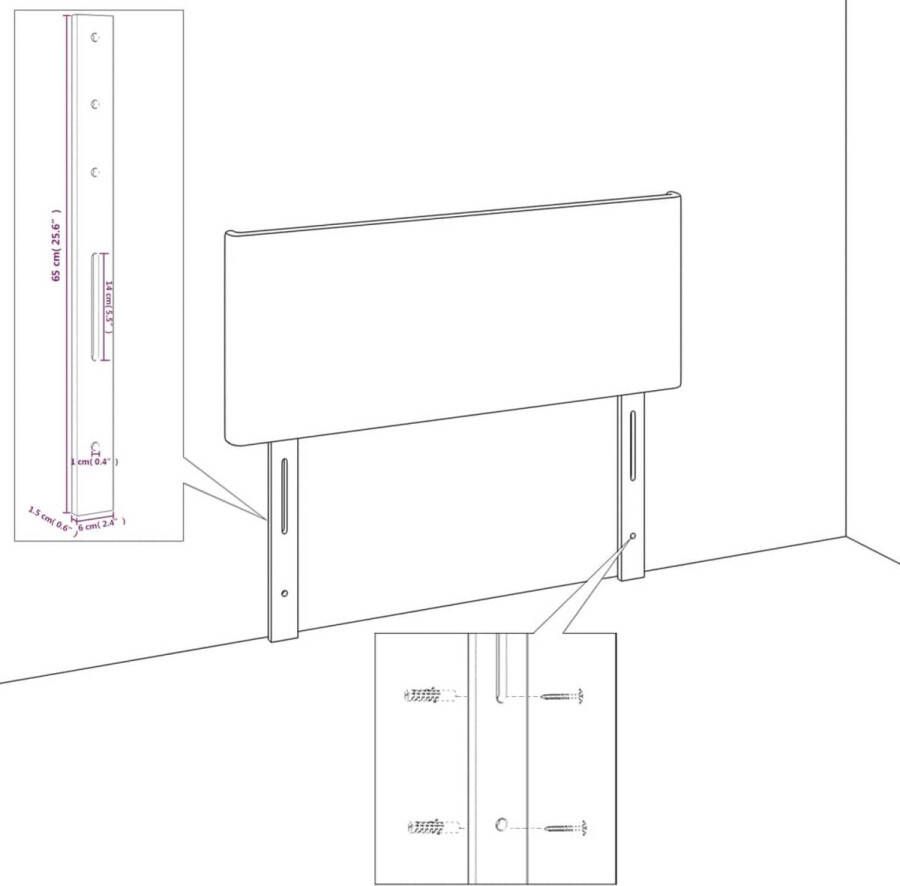 VidaXL -Bedframe-met-hoofdbord-kunstleer-grijs-160x200-cm