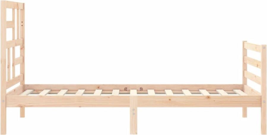 VidaXL -Bedframe-met-hoofdbord-massief-hout-100x200-cm