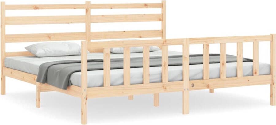 VidaXL Bedframe zonder matras massief grenenhout 200x200 cm