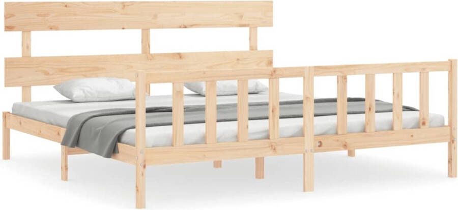 VidaXL Bedframe zonder matras massief grenenhout 200x200 cm