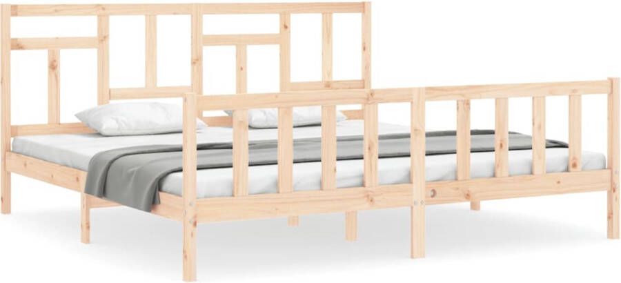 VidaXL Bedframe zonder matras massief grenenhout 200x200 cm