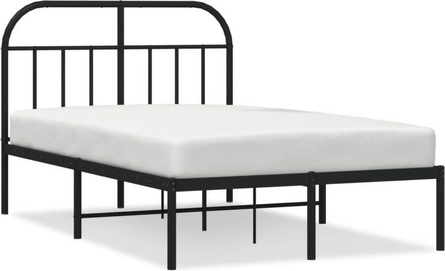 VidaXL -Bedframe-met-hoofdbord-metaal-zwart-120x190-cm