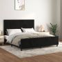 VidaXL -Bedframe-met-hoofdeinde-fluweel-zwart-180x200-cm - Thumbnail 1