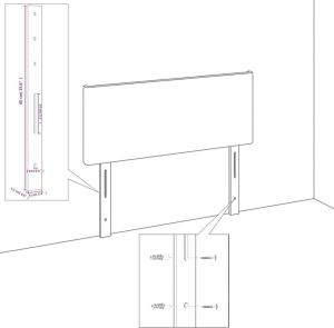 VidaXL Bedframe met hoofdeinde stof crèmekleurig 140x190 cm