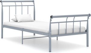 VidaXL Bedframe Metaal Grijs 100x200 Cm