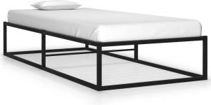 VidaXL Bedframe metaal zwart 100x200 cm