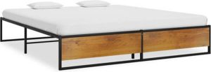 VidaXL Bedframe metaal zwart 160x200 cm