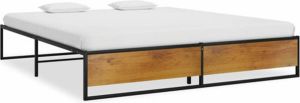 VidaXL Bedframe metaal zwart 180x200 cm