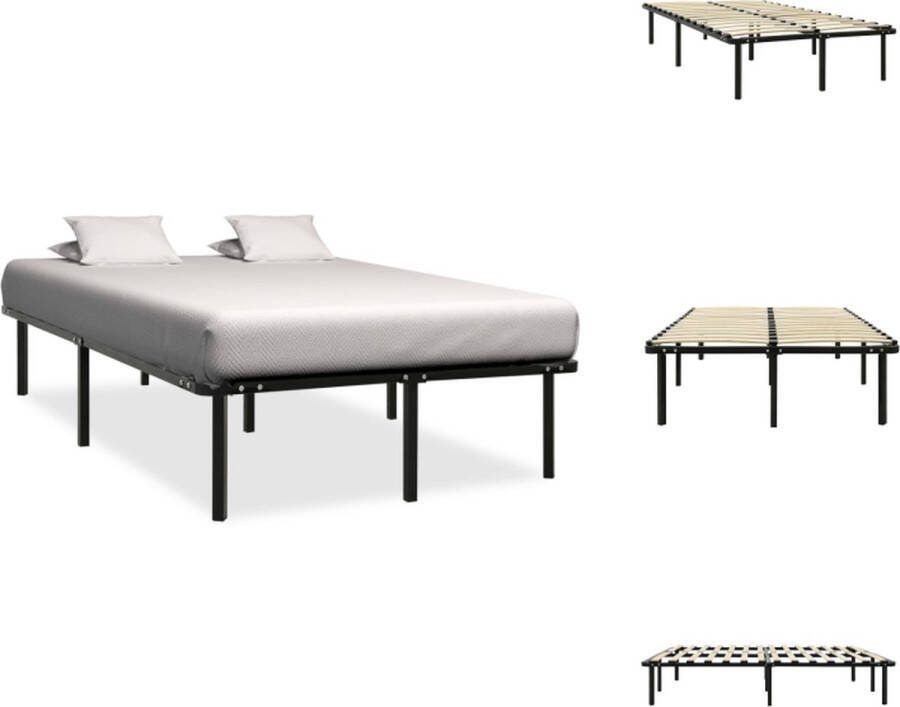 VidaXL Bedframe Metaal Zwart 200x120x38 cm Montage vereist Bed