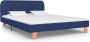 VidaXL -Bedframe-stof-blauw-140x200-cm - Thumbnail 1