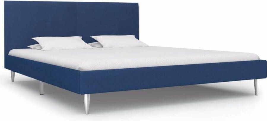 VidaXL -Bedframe-stof-blauw-180x200-cm