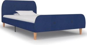VidaXL Bedframe stof blauw 90x200 cm