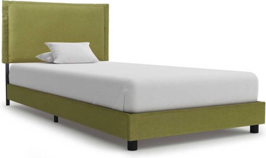 VidaXL -Bedframe-stof-groen-90x200-cm