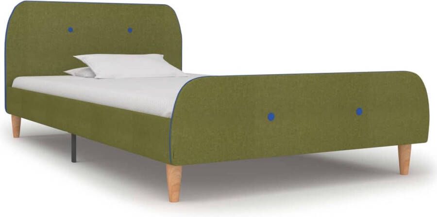 VidaXL -Bedframe-stof-groen-90x200-cm