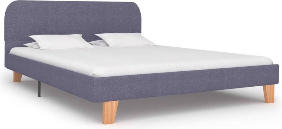 VidaXL -Bedframe-stof-lichtgrijs-140x200-cm