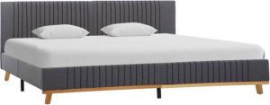 VidaXL Bedframe Stof Lichtgrijs 160x200 Cm