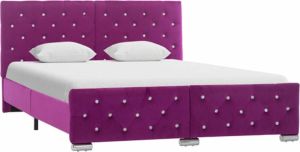 VidaXL Bedframe stof paars 140x200 cm