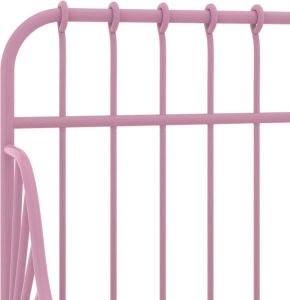 VidaXL Bedframe verlengbaar metaal roze 80x130 200 cm