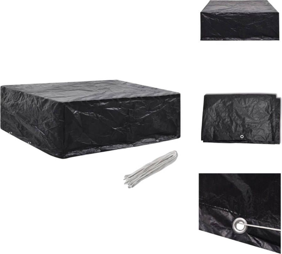VidaXL Beschermhoes Buitenmeubelset 250 x 210 x 90 cm PE Zwart Tuinmeubelhoes