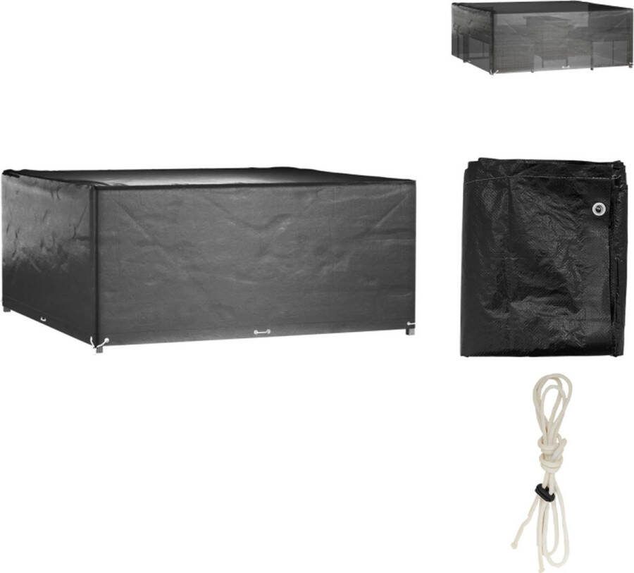 VidaXL Beschermhoes Rattan Tuinmeubelen 250x90x90 cm Waterbestendig UV-bestendig Tuinmeubelhoes