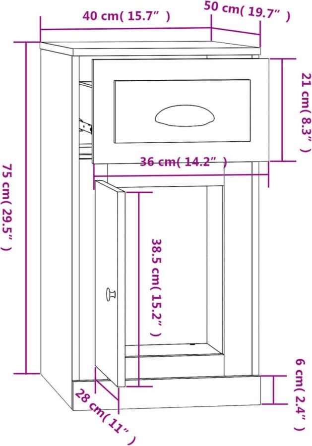 VidaXL -Bijzetkast-met-lade-40x50x75-cm-bewerkt-hout-betongrijs