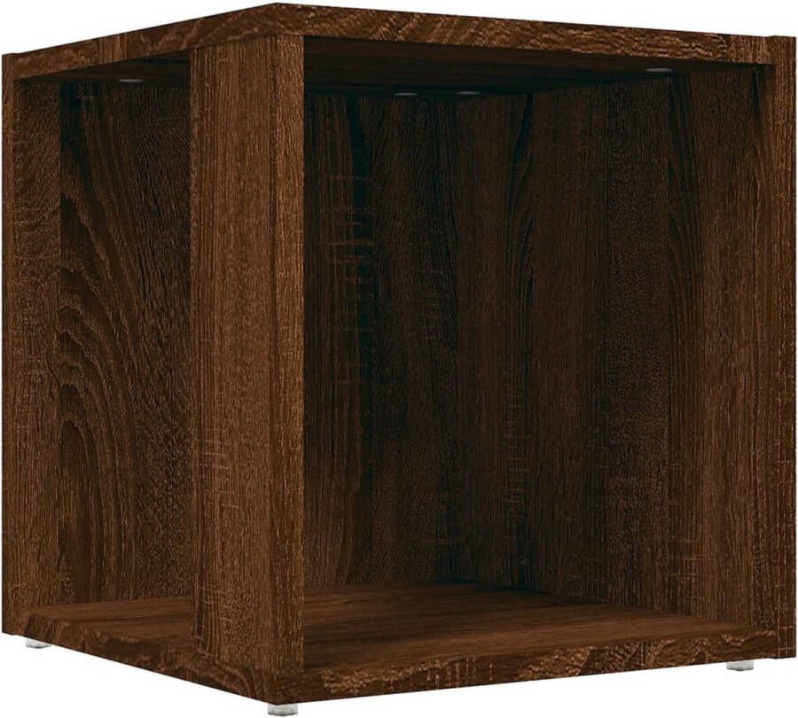 VidaXL -Bijzettafel-33x33x34 5-cm-bewerkt-hout-bruineikenkleurig