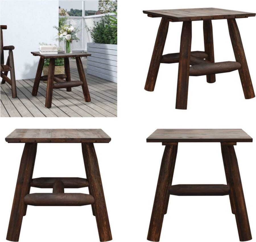 VidaXL Bijzettafel 49x49x50 cm massief vurenhout Bijzettafel Bijzettafels Salontafel Tafel