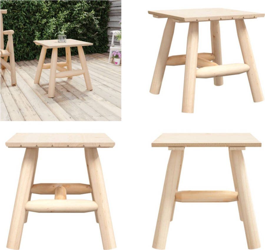 VidaXL Bijzettafel 49x49x50 cm massief vurenhout Bijzettafel Bijzettafels Salontafel Tafel