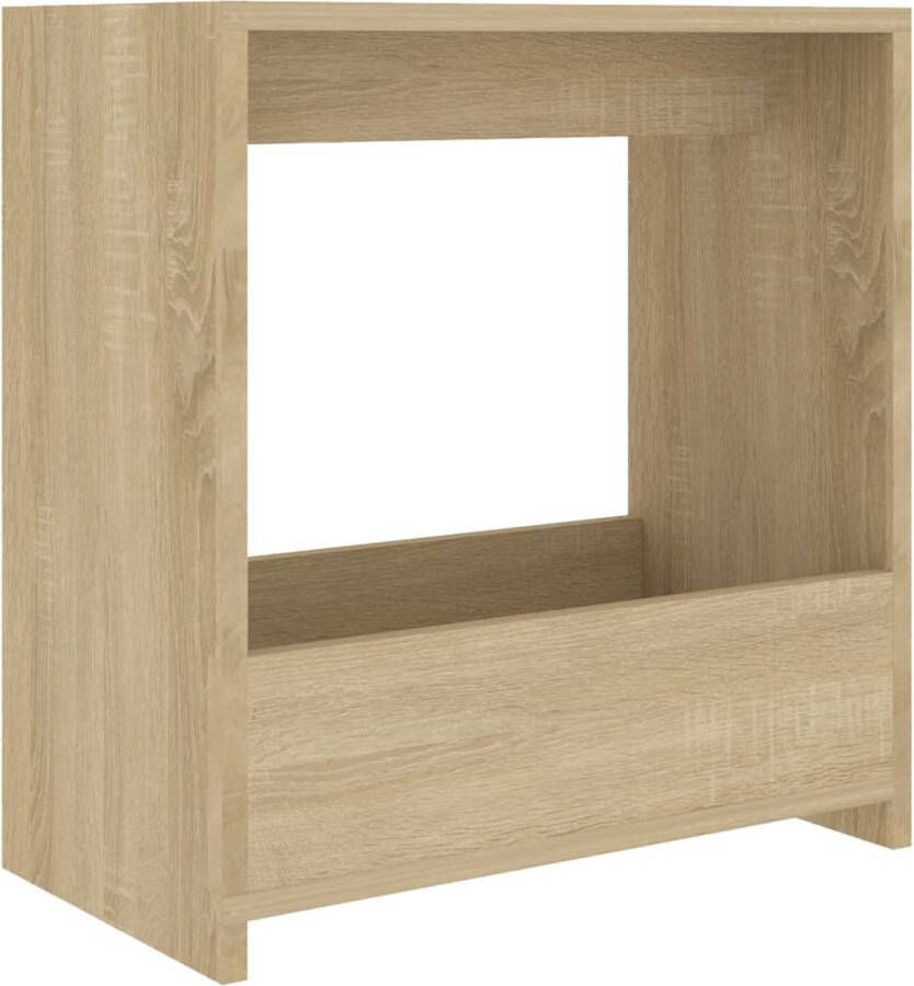 VidaXL Bijzettafel 50x26x50 cm bewerkt hout sonoma eikenkleurig