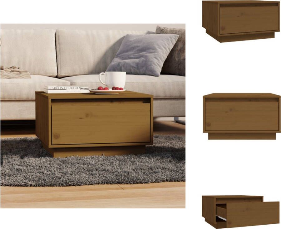 VidaXL Bijzettafel Grenenhout 55 x 56 x 32 cm Zweefpoten Tafel