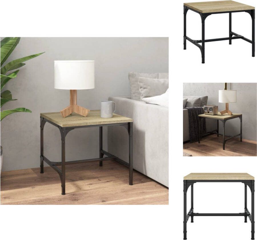 VidaXL Bijzettafel Industriële Stijl 40x40x35 cm Sonoma eiken Tafel