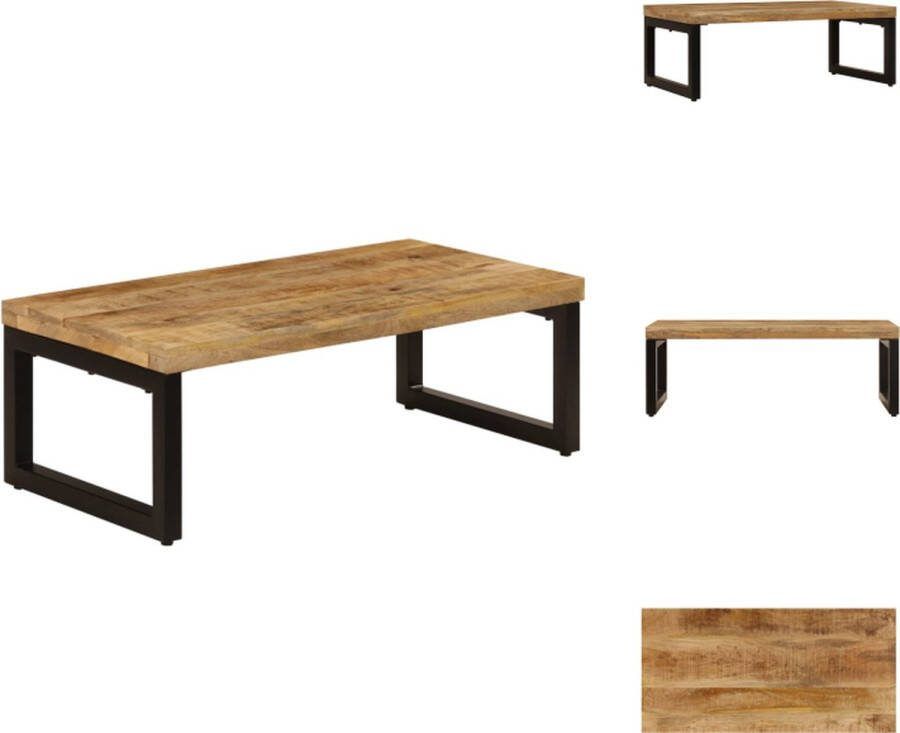 VidaXL Bijzettafel Massief Mangohout 100 x 50 x 35 cm Gepolijst Geverfd Gelakt Tafel