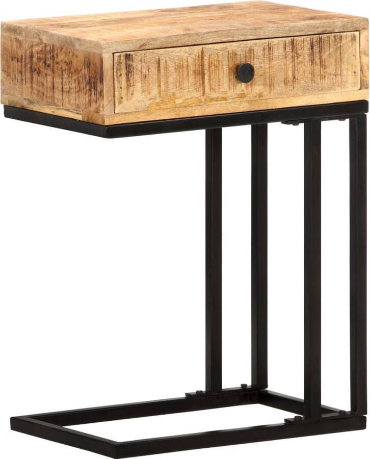 VidaXL -Bijzettafel-U-vormig-45x30x61-cm-massief-mangohout