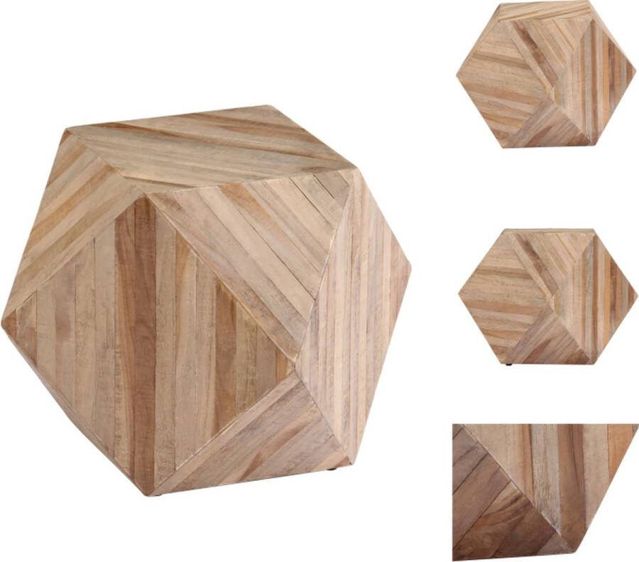 VidaXL Bijzettafel Vintage Gerecycled Teakhout 40x40x40 cm Uniek karakter Tafel