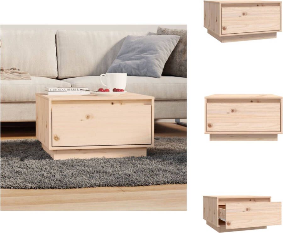 VidaXL Bijzettafel Zweefpoten Massief grenenhout 55 x 56 x 32 cm (L x B x H) Tafel