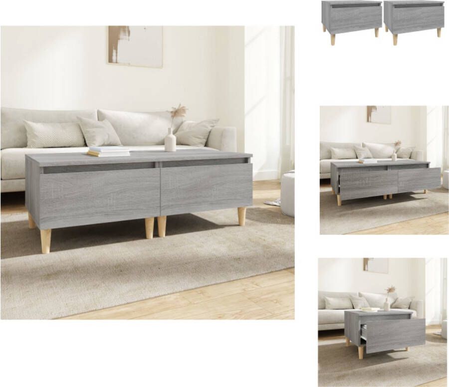 VidaXL Bijzettafels Scandinavische stijl 50 x 46 x 35 cm Grijs Sonoma eiken Tafel
