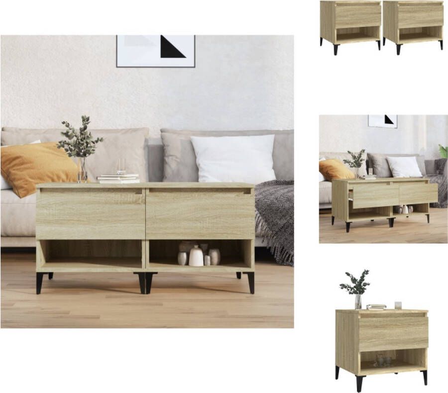 VidaXL Bijzettafels Sonoma Eiken 50 x 46 x 50 cm Hoge Kwaliteit Tafel