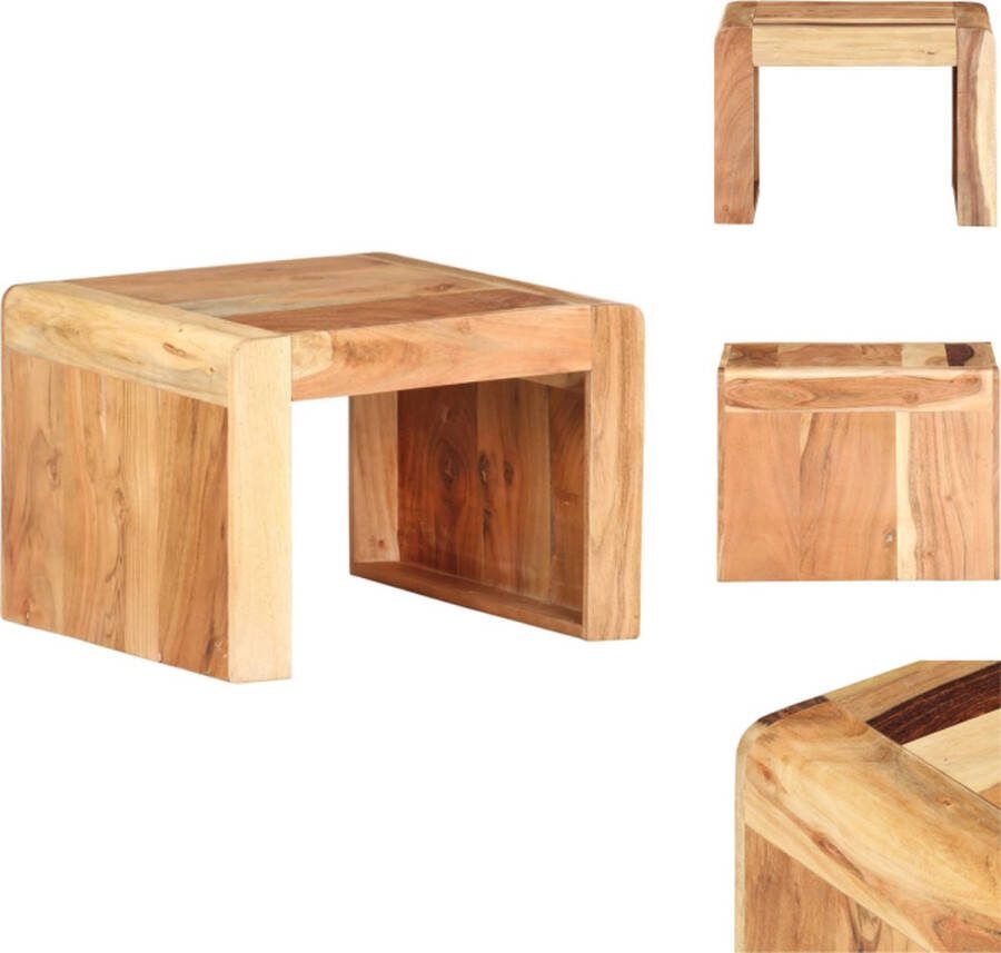 VidaXL Bijzettafeltje Houten Tafel 43x40x30 cm Massief Acaciahout Tafel