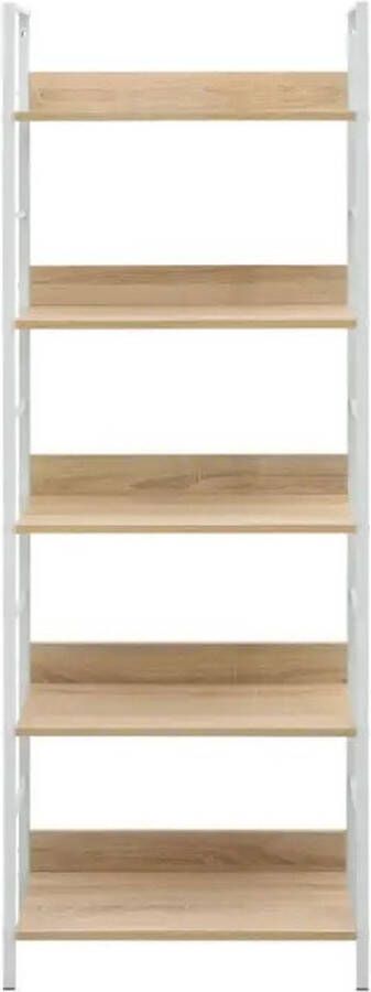 vidaXL Boekenkast 5 schappen 60x27 6x158 5 cm spaanplaat eikenkleurig