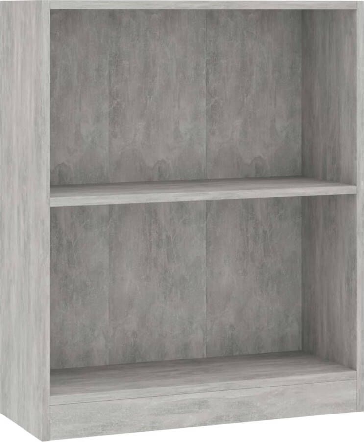 VidaXL -Boekenkast-60x24x74 5-cm-bewerkt-hout-betongrijs